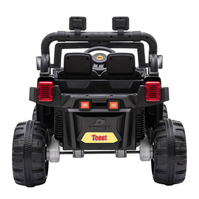 TOBBI 12V Kids Electric Ride On 3 Speed Toy SUV Truck Car, Black (Open Box) - VMInnovations