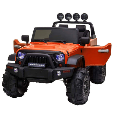 TOBBI 12V Kids Electric Battery Powered 2 Speed Open Top SUV Ride On Toy Orange