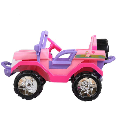 TOBBI 12 V Button Start Remote Control Kids Toy Fun Vehicle Ride On Truck, Pink - VMInnovations