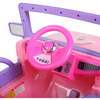 TOBBI 12 V Remote Control Kids Toy Fun Vehicle Ride On Truck, Pink (For Parts)