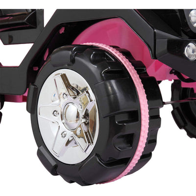 TOBBI 12 V Remote Control Kids Vehicle Ride On Truck, Pink & Black (Used)