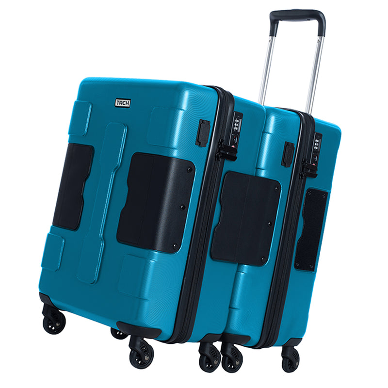 TACH V3 Connectable Hard Shell Carry On Suitcase Luggage Bag, Sky Blue(Open Box)