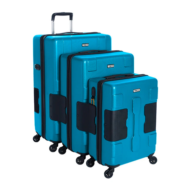 TACH V3 Hard Shell Rolling Suitcase Luggage Set w/ Wheels, Blue (Open Box)