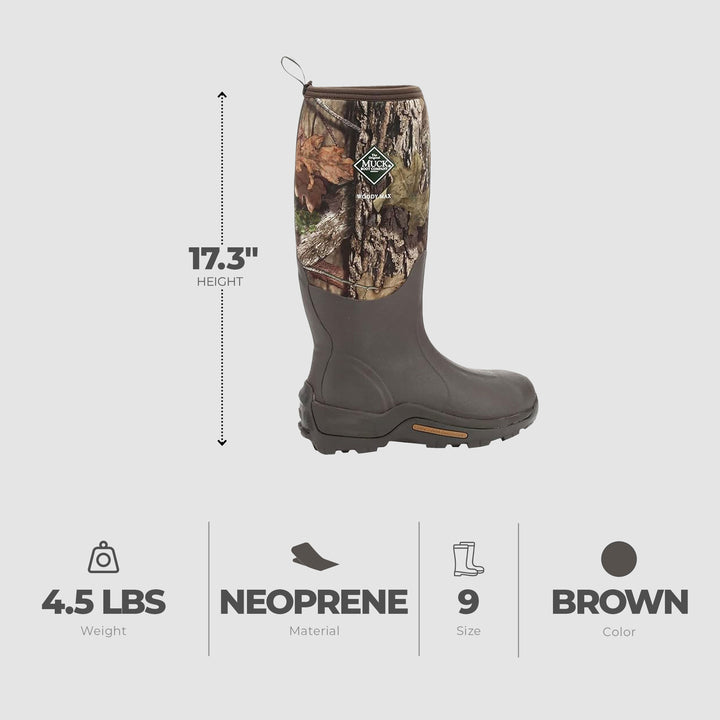 The Original Muck Boot Company Men's Size 9 Mossy Oak Country Woody Max Boots