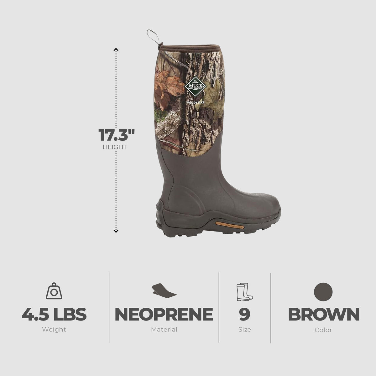 The Original Muck Boot Company Men's Size 9 Mossy Oak Woody Max Boots (Open Box) - VMInnovations