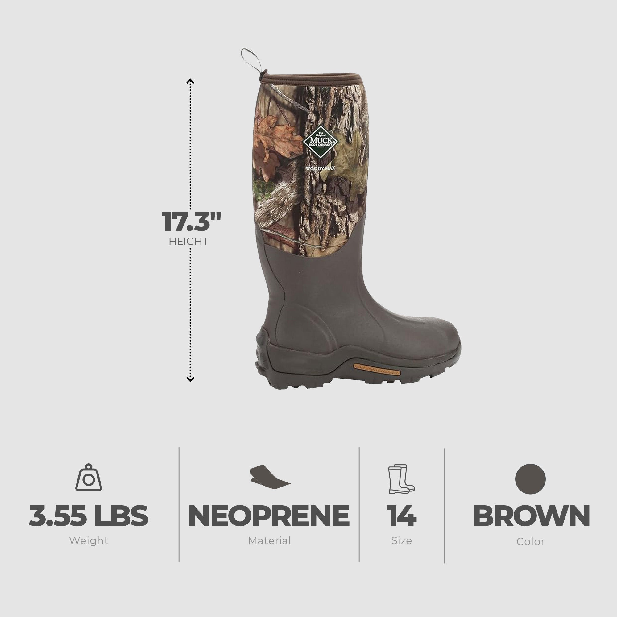 The Original Muck Boot Company Men's Size 14 Mossy Oak Max Boots (Open Box) - VMInnovations