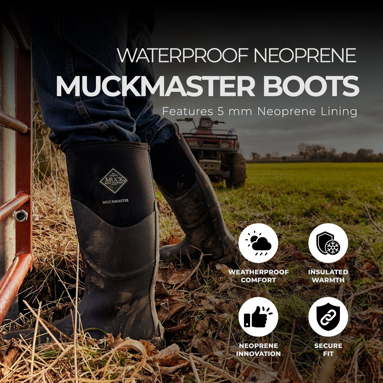 The Original Muck Boot Company Men's 11 Waterproof Neoprene Muckmaster Boots - VMInnovations
