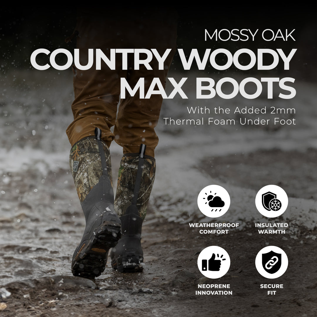 The Original Muck Boot Company Men's Size 14 Mossy Oak Woody Max Boots (Used)