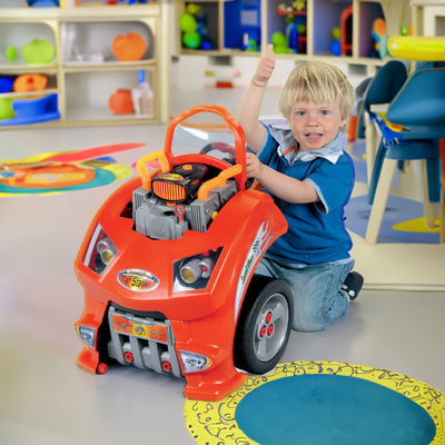 Theo Klein Interactive Toy Car and Engine Service Station Play Set (Open Box) - VMInnovations