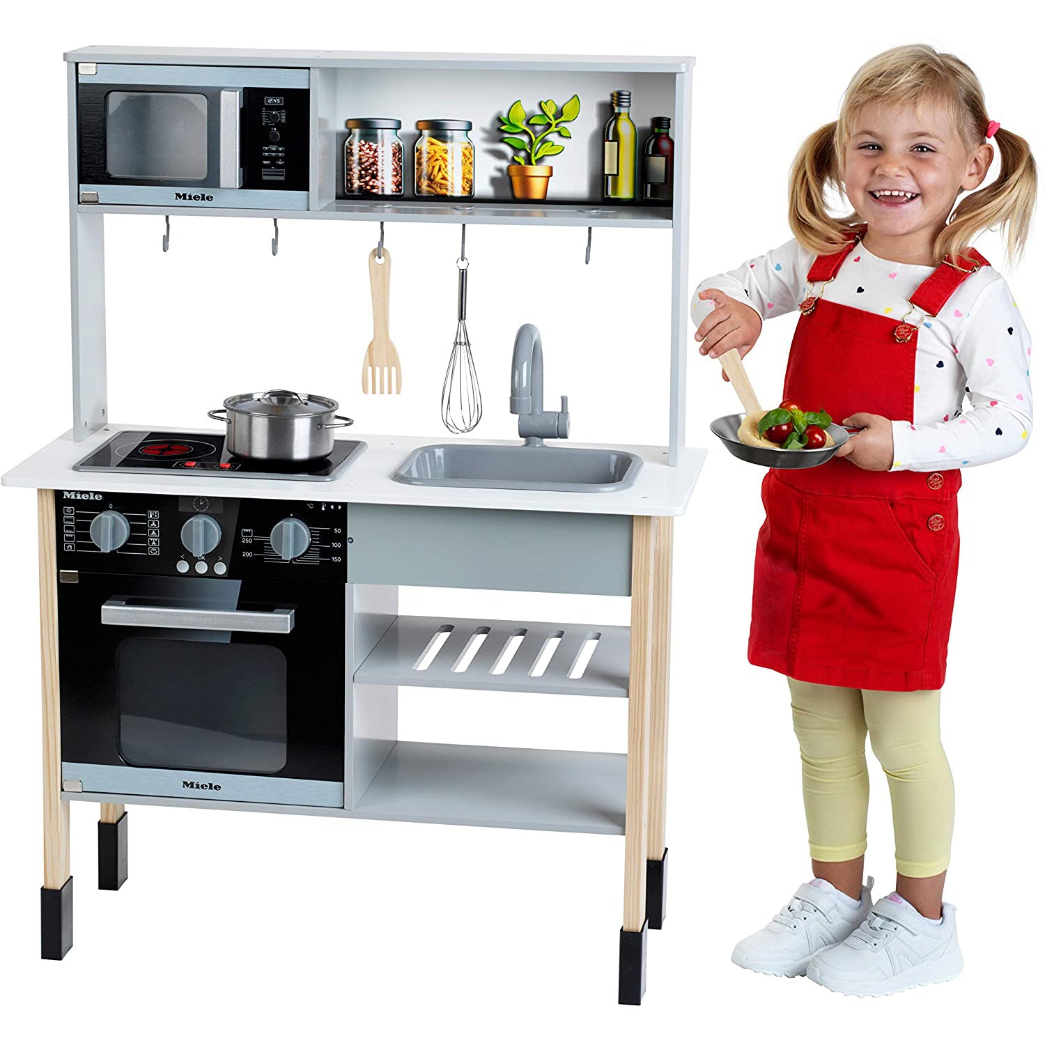 Theo Klein Kitchen Children's Wooden Mini Food Prep Pretend Play Set (Open Box) - VMInnovations