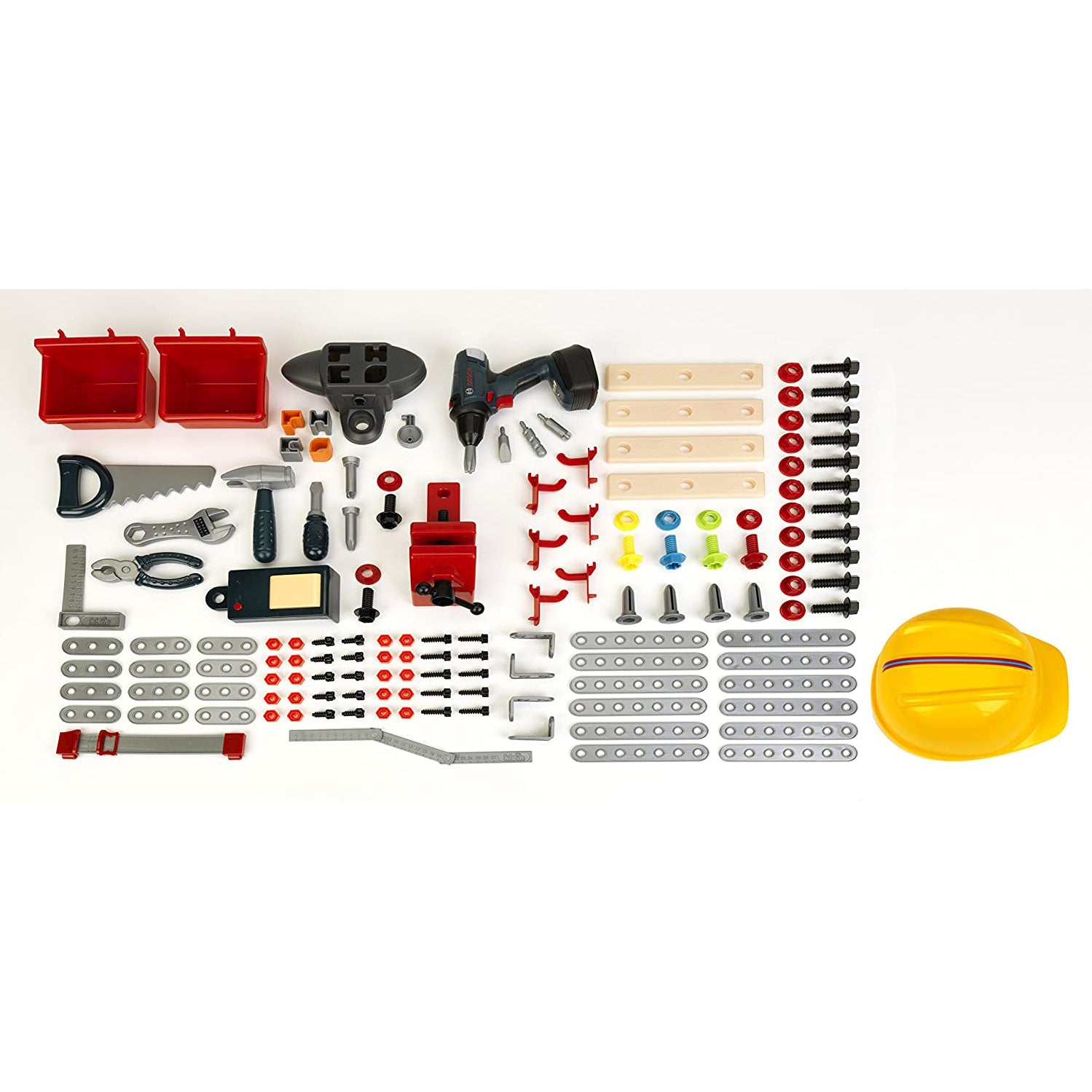 Theo Klein Bosch Toy Workbench w/ Construction Worker Costume Set