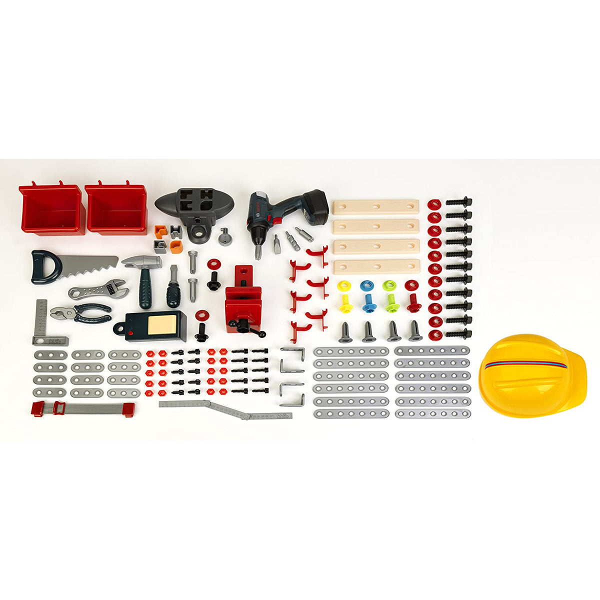 Theo Klein Bosch Workbench Kids Toy Toolset with Extra Tools and Costume Set