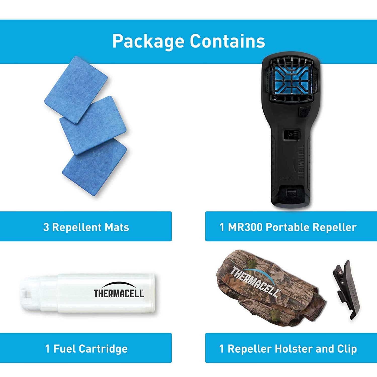 Thermacell MR300F Portable Mosquito Repellent w/ Holster & Repellent Refill Pack