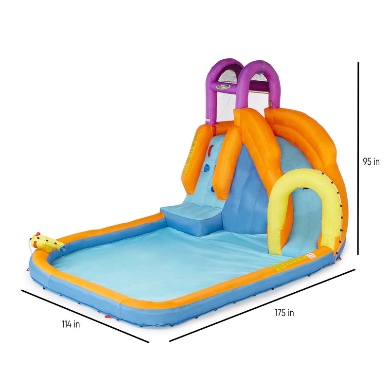 Magic Time Mega Tornado Twist Inflatable Kids Water Park with Slide (Open Box)