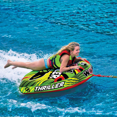 WOW Watersports Thriller Inflatable 1-Person Water Boating Deck Tube (Open Box)