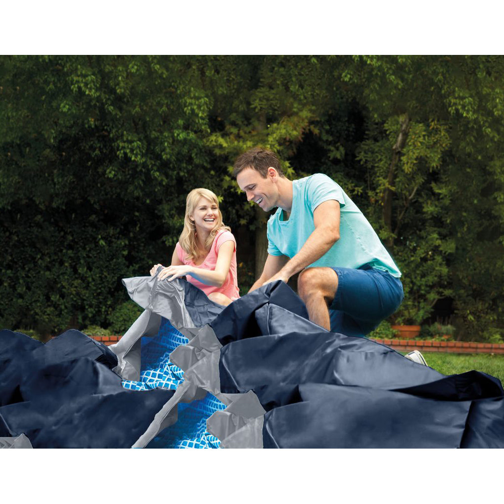 Intex Easy Set 15ft x 42in Inflatable Outdoor Above Ground Swimming Pool w/ Pump + Pool Care 36150 Swimming Pool Chemical 3-Inch Chlorine Tablets, 50 Pounds (2 Pack)