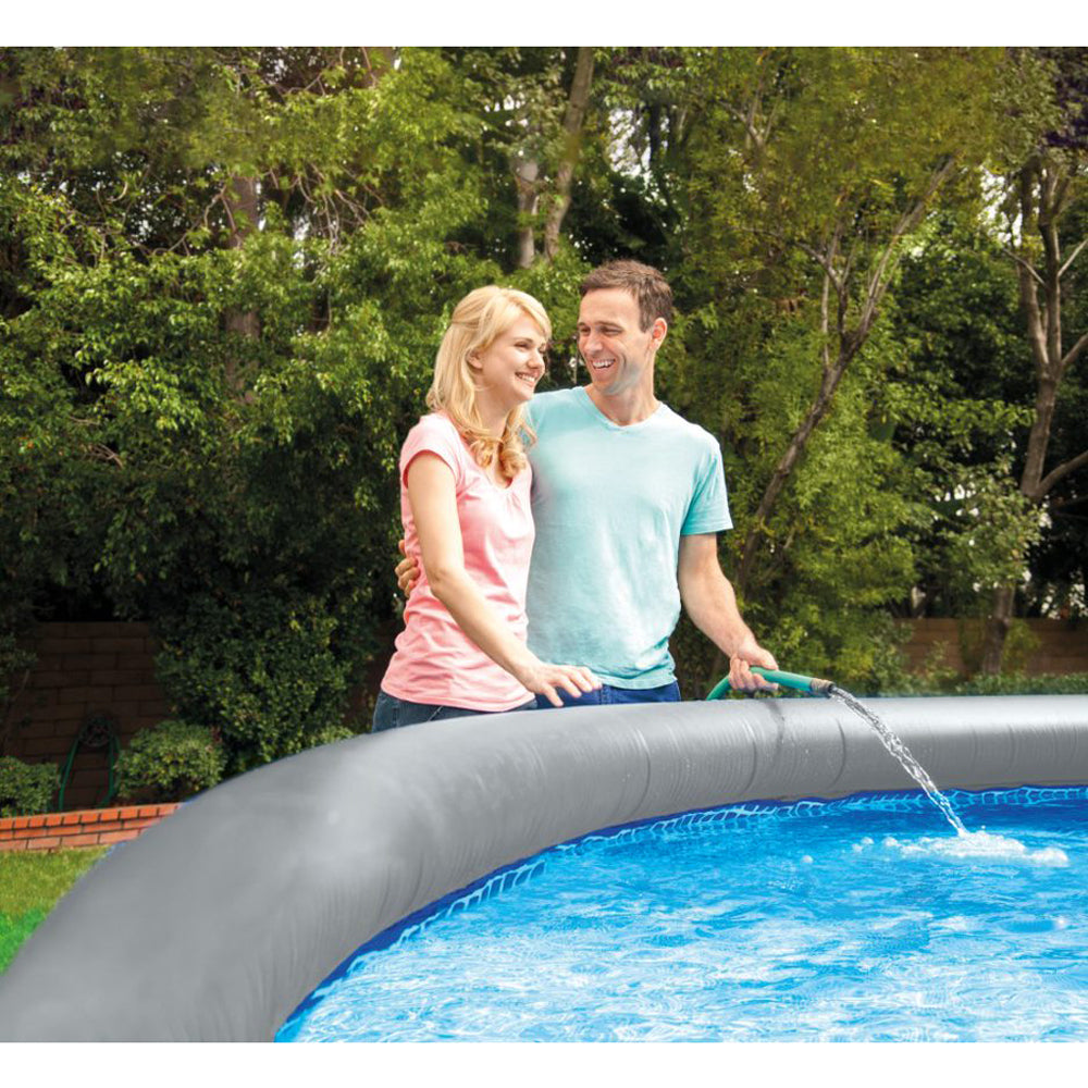 Intex Easy Set 15ft x 42in Inflatable Outdoor Above Ground Swimming Pool w/ Pump + Pool Care 36150 Swimming Pool Chemical 3-Inch Chlorine Tablets, 50 Pounds (2 Pack)