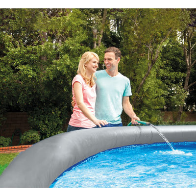 Intex Easy Set 15ft x 42in Inflatable Outdoor Above Ground Swimming Pool w/ Pump + Pool Care 36150 Swimming Pool Chemical 3-Inch Chlorine Tablets, 50 Pounds (2 Pack)