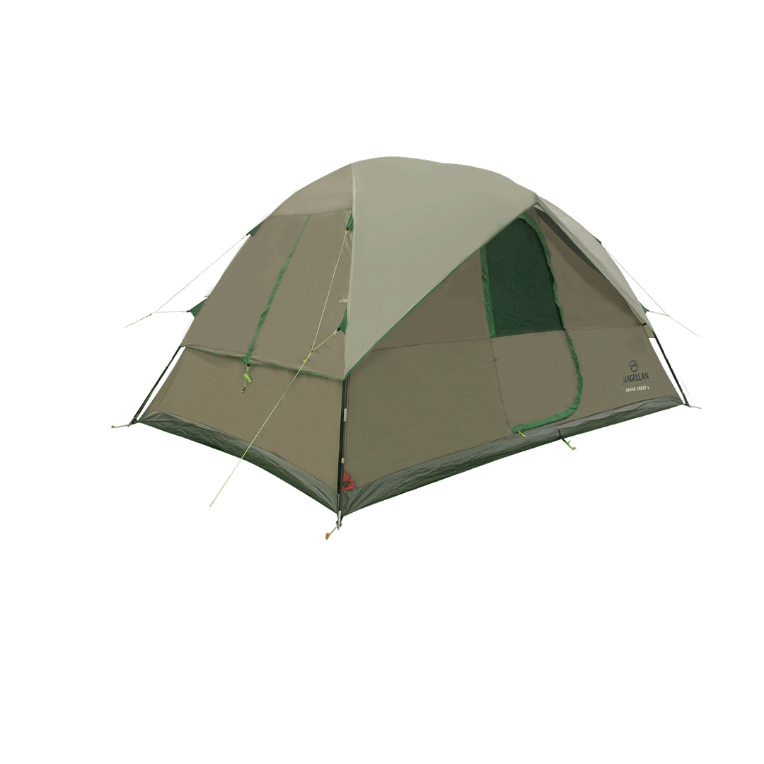 Magellan Outdoors Shade Creek Waterproof 8 Person Outdoor Camping Tent, Green