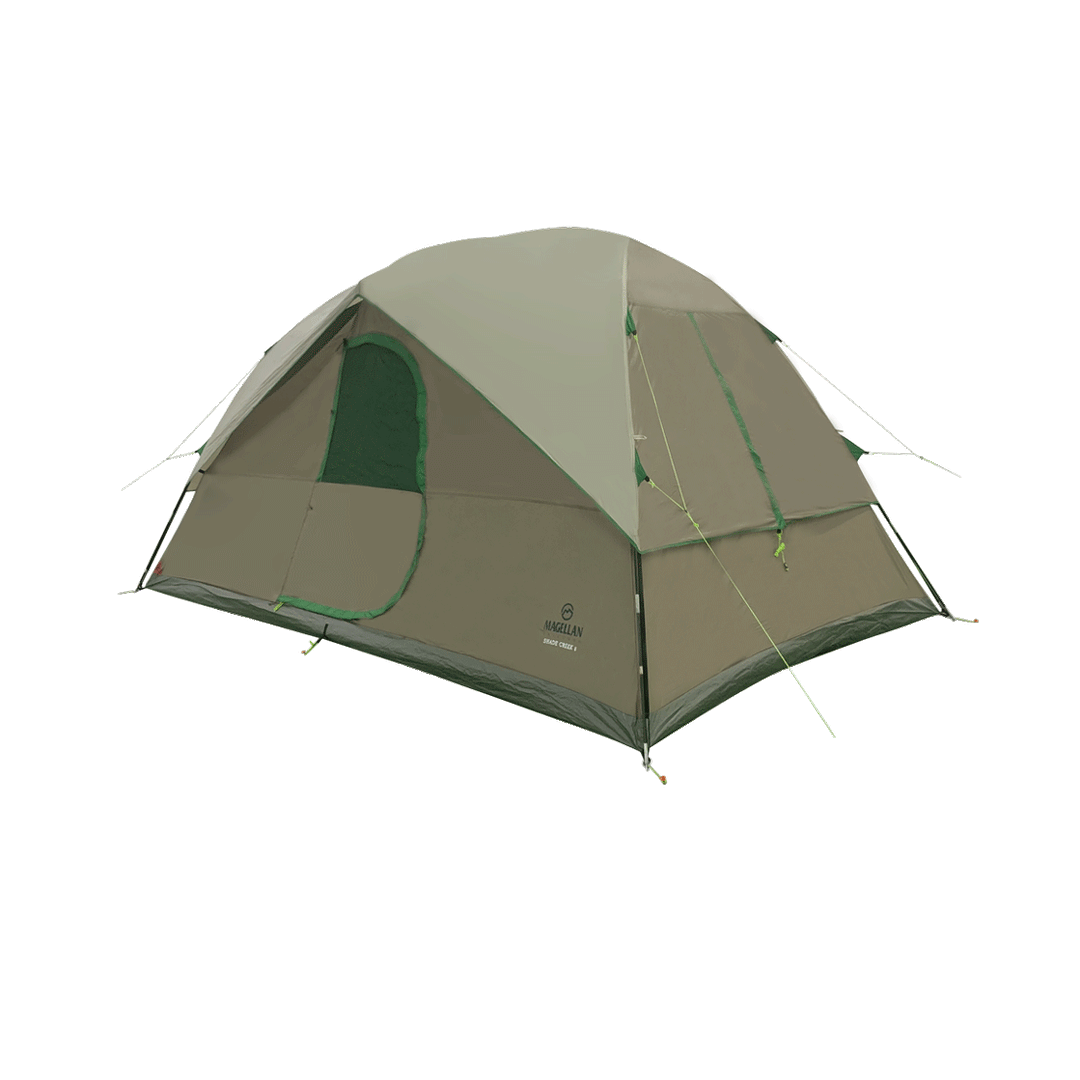 Magellan Outdoors Shade Creek Waterproof 8 Person Outdoor Camping Tent, Green