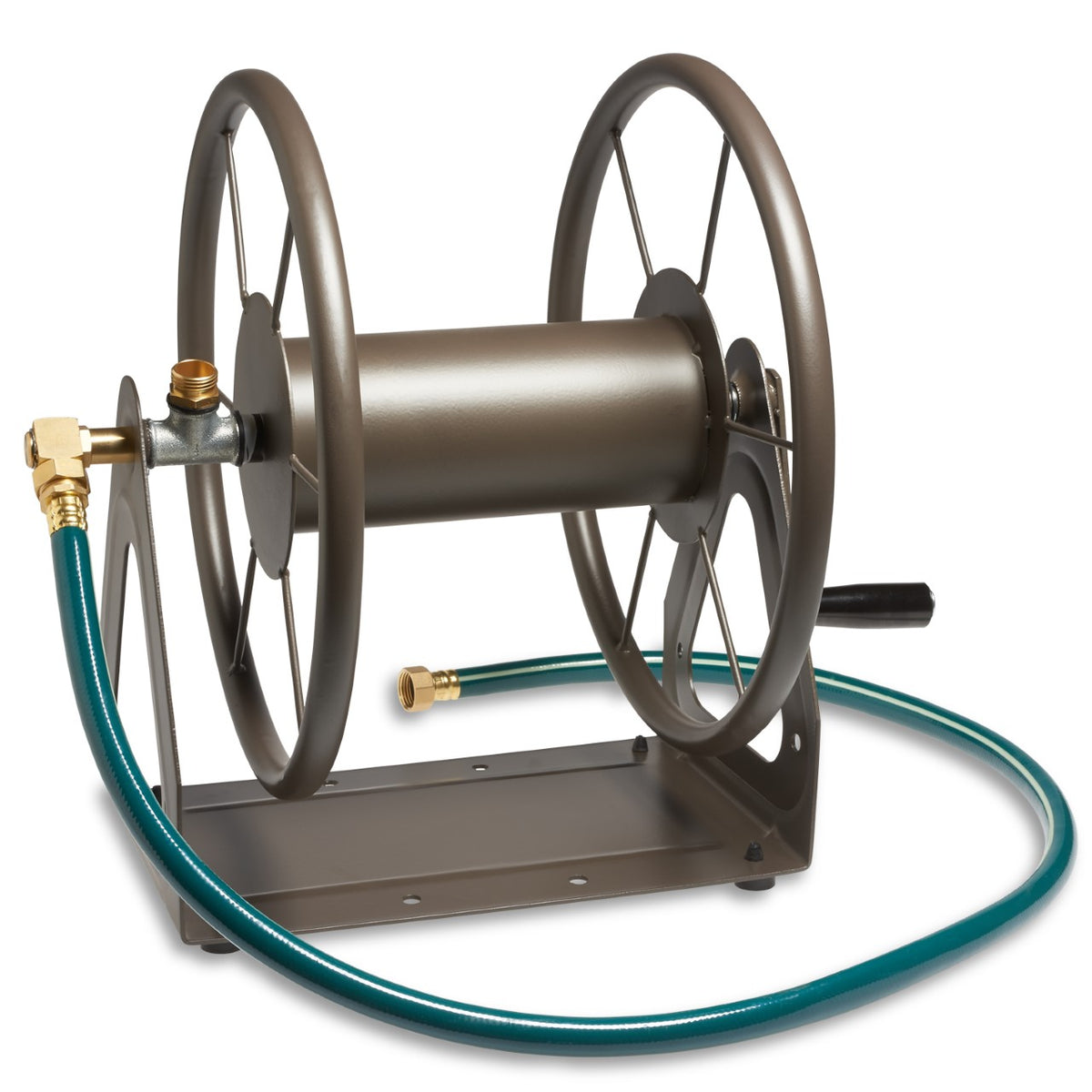 Liberty Garden Versatile Wall/Floor Mounted Home Outside Water Hose Reel (Used)