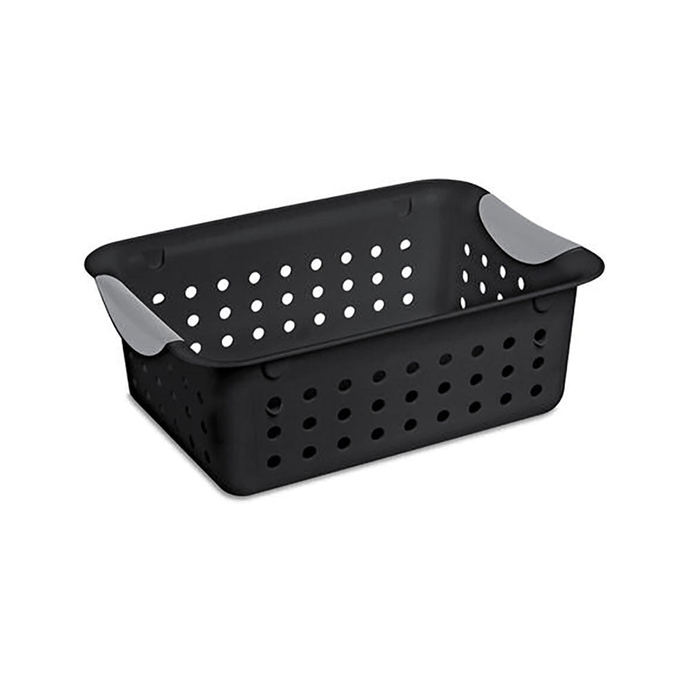 Sterilite Ultra Small Organization Storage Basket with Holes, Black (Open Box)