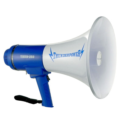 ThunderPower 800 Yard Sound Range Portable PA Bullhorn Megaphone Speaker, Blue