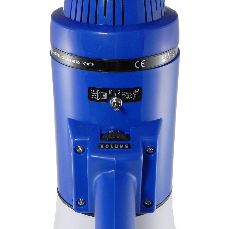 ThunderPower 800 Yard Sound Range PA Bullhorn Megaphone Speaker Blue (For Parts)