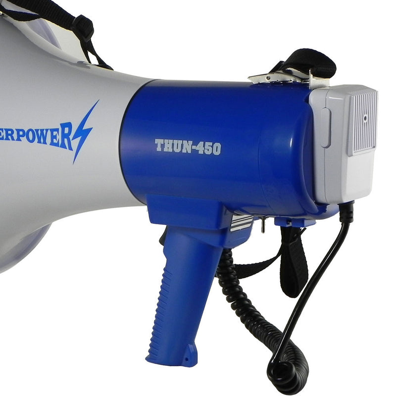 ThunderPower 1200 Yard Sound Range Portable PA Bullhorn Megaphone Speaker, Blue