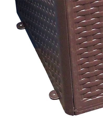 Plastic Development Group 130-Gallon Outdoor Patio Deck Box, Brown (Open Box) - VMInnovations