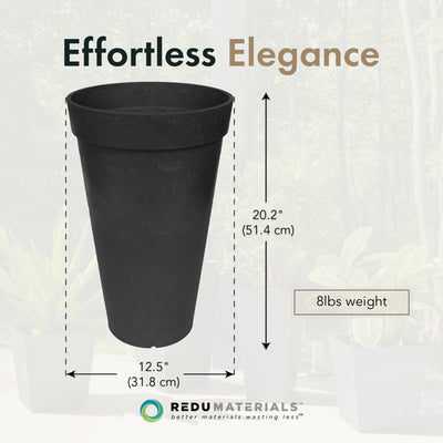 Tierra Verde Aria Indoor Outdoor Self Watering Planter, 12.5"W x 20"H (Open Box)