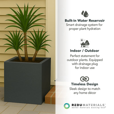 Tierra Verde Citadel Horizon Self Watering Planter, 13.5"W x 14"H (Open Box)