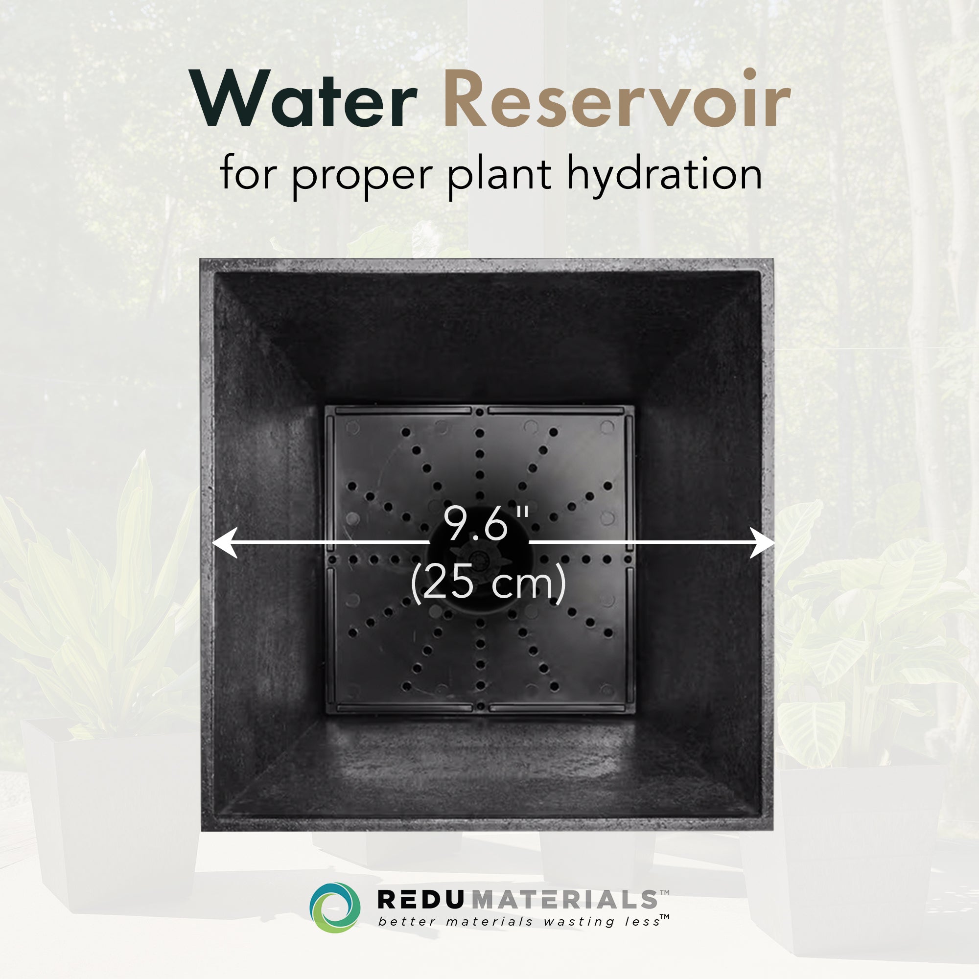 Tierra Verde 2pk Indoor Outdoor 20 Inch Self Watering Planters, Black (Open Box)