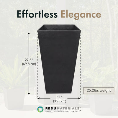 Tierra 2pk Indoor Outdoor 28 Inch Self Watering Planters, Sonata (Open Box)