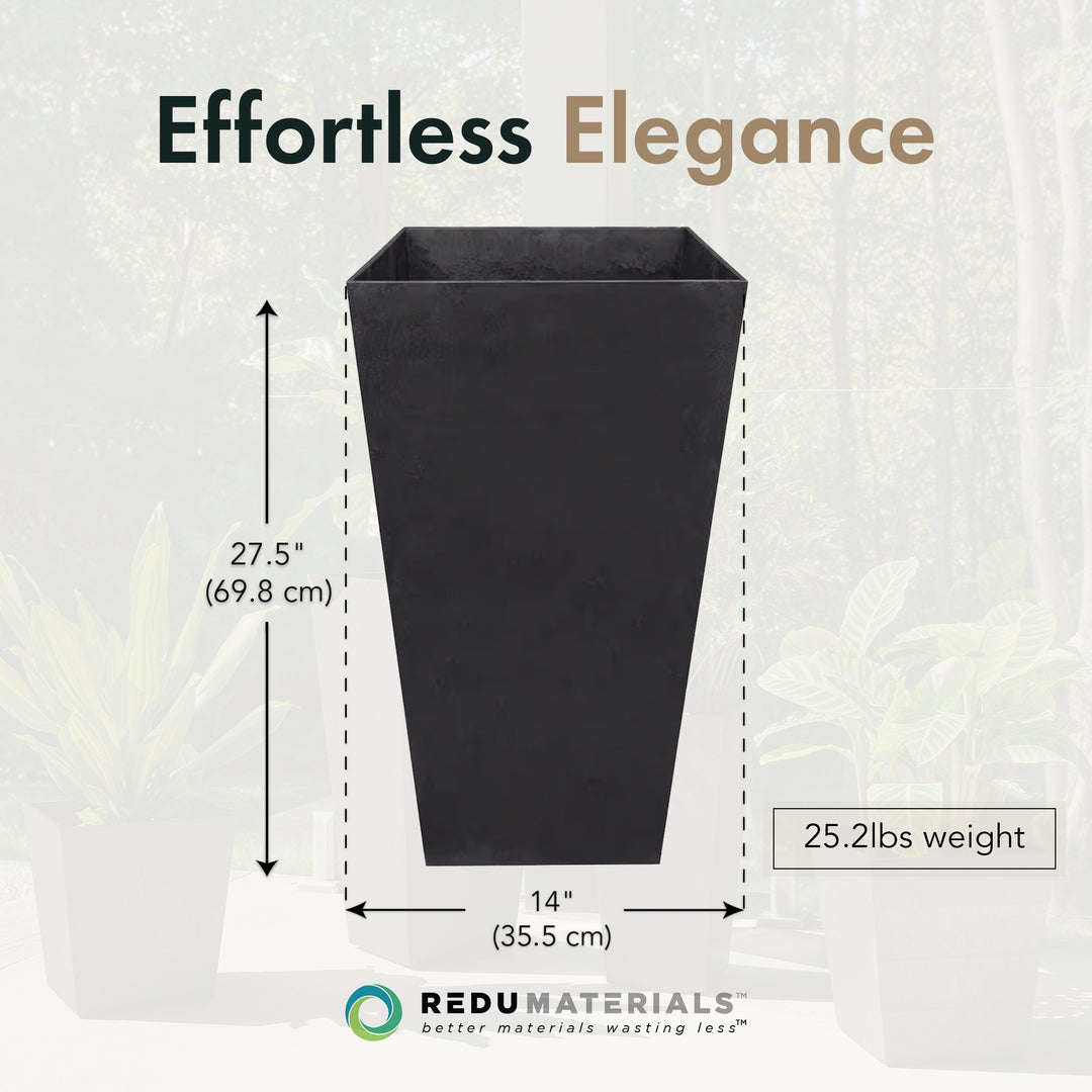 Tierra 2pk Indoor Outdoor 28 Inch Self Watering Planters, Sonata (Open Box)