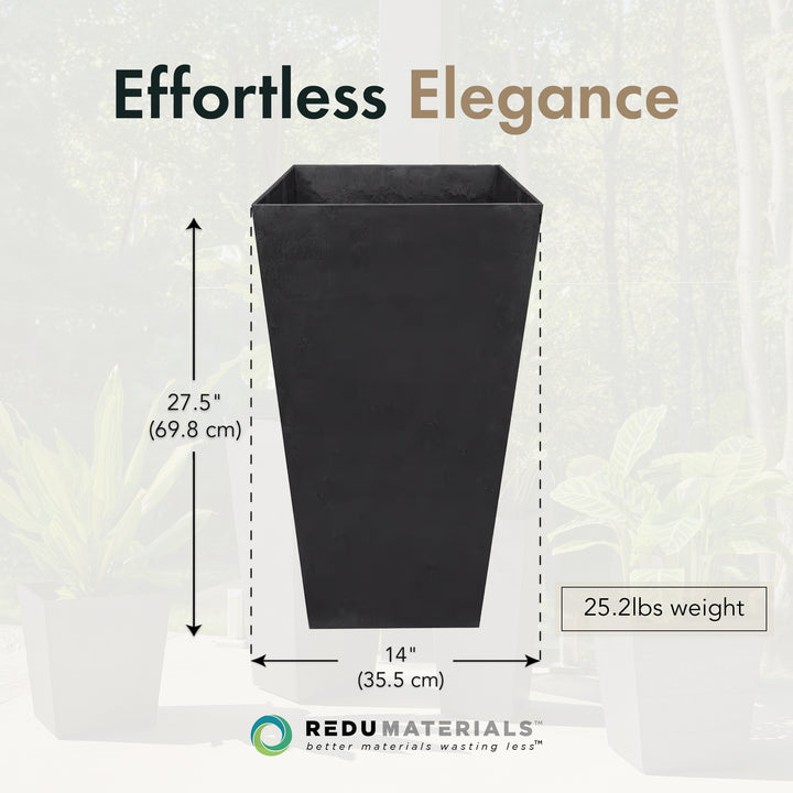 Tierra 2pk Indoor Outdoor 28 Inch Self Watering Planters, Sonata (Open Box)