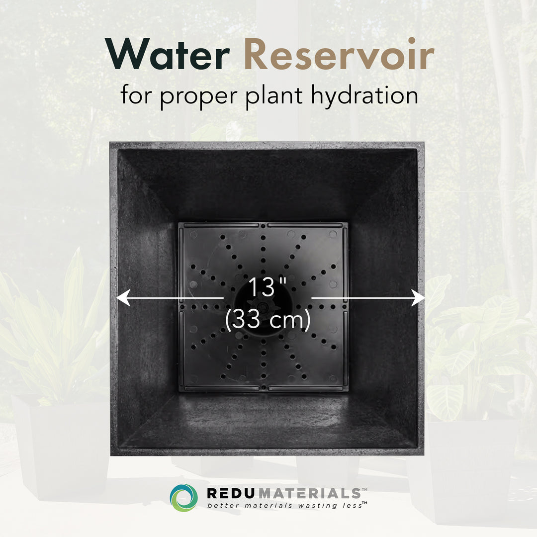 Tierra 2pk Indoor Outdoor 28 Inch Self Watering Planters, Sonata (Open Box)