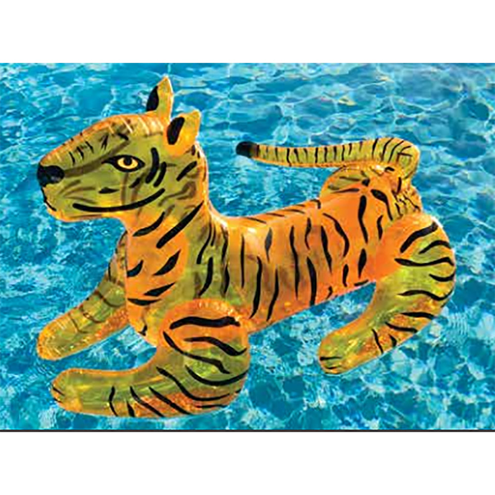 Swimline Giant 73" Long Wild Tiger Inflatable Ride On Pool Toy Float (Used) - VMInnovations