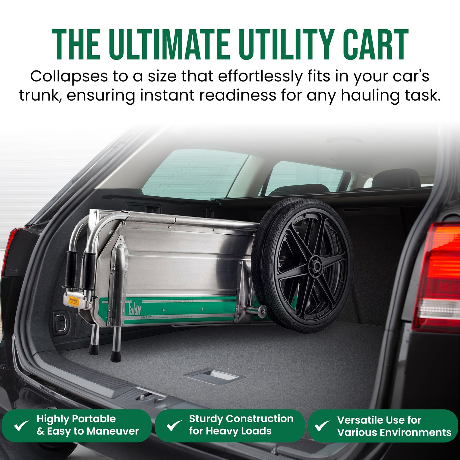 Tipke Manufacturing Company Foldit Do It All Aluminum Folding Cart (Open Box) - VMInnovations