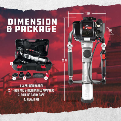 Titan 3.25 In Barrel 1.2 HP Gas Powered Fence Post Driver Pole Pounder(Open Box) - VMInnovations