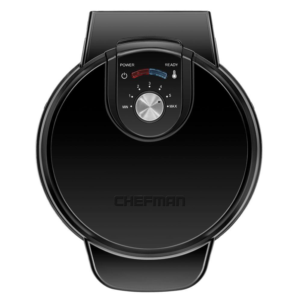 Chefman Anti Overflow Nonstick 4 Slice Electric Belgian Waffle Iron Black (Used)