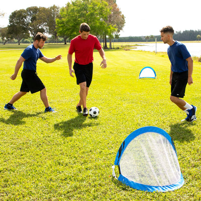 Training Equipment 2.5 Foot Pop Up Soccer Goal Game with Disc Cones (Open Box)