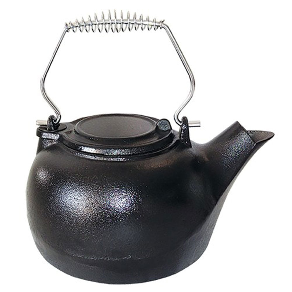 Vogelzang TK-02 3 Quart Cast Iron Tea Kettle Stove Steamer Humidifier, Black