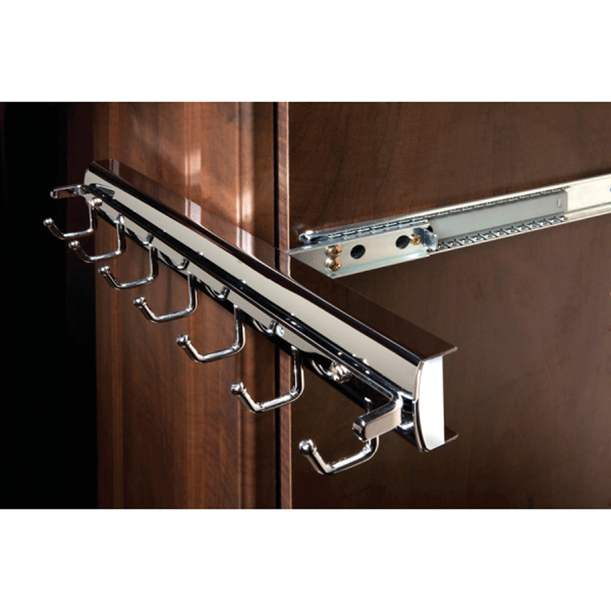 Rev-A-Shelf Sidelines CSWBRSL-14-SN-1 14 Inch Swivel Belt Rack, Satin Nickel