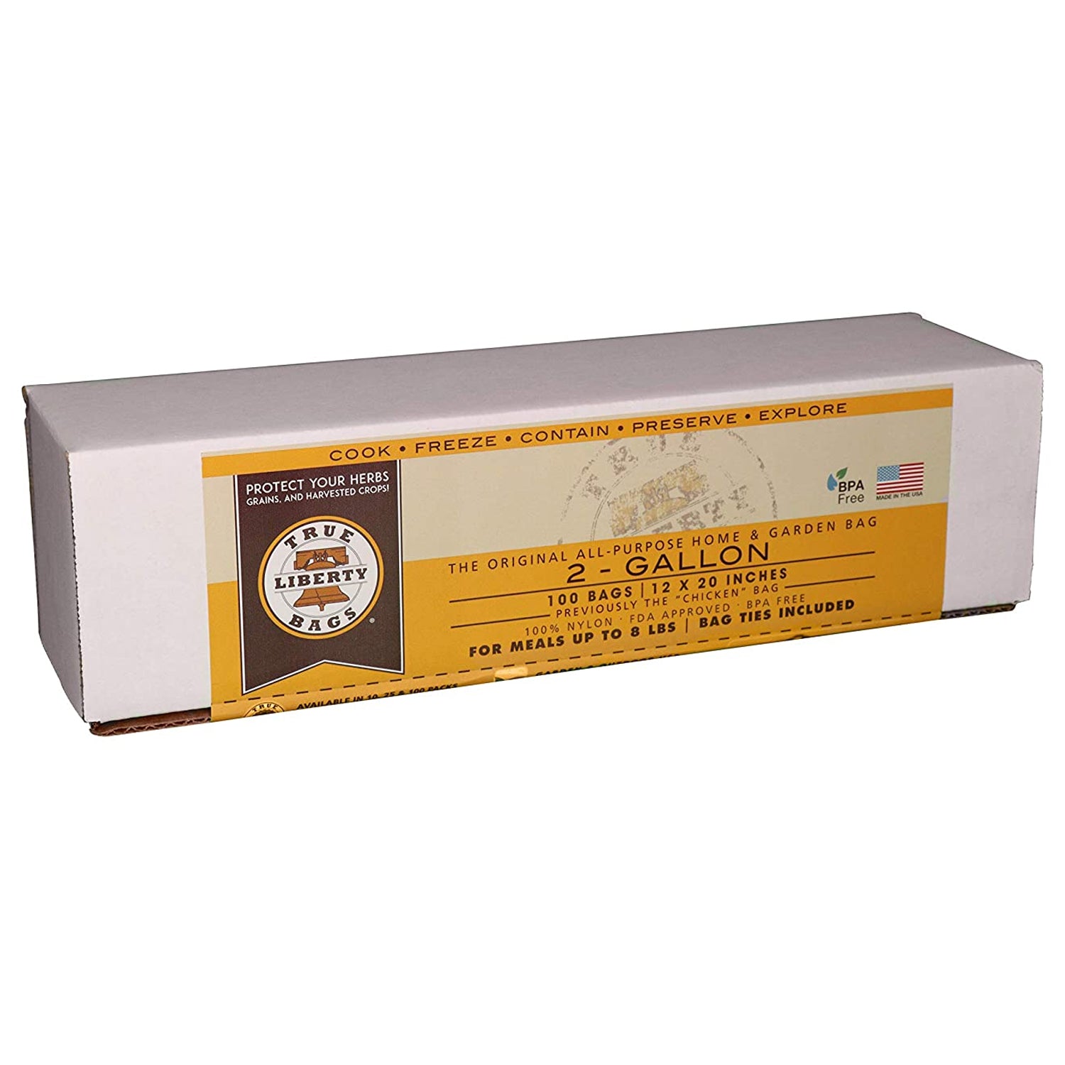 True Liberty TLBC100 12x20 Inch Clear Nylon Chicken Food Storage Bags, 100 Pack - VMInnovations