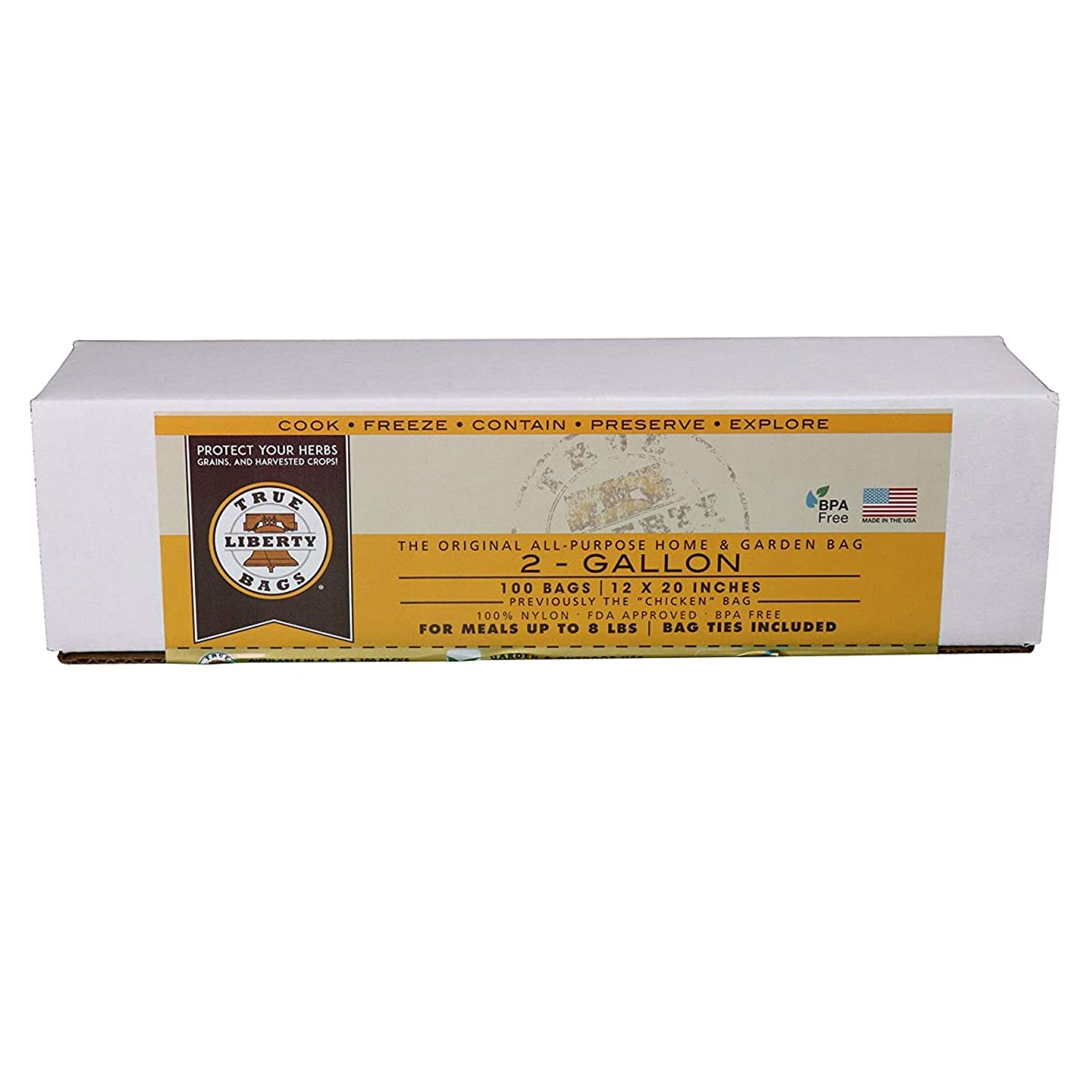 True Liberty TLBC100 12x20 Inch Clear Nylon Chicken Food Storage Bags, 100 Pack - VMInnovations