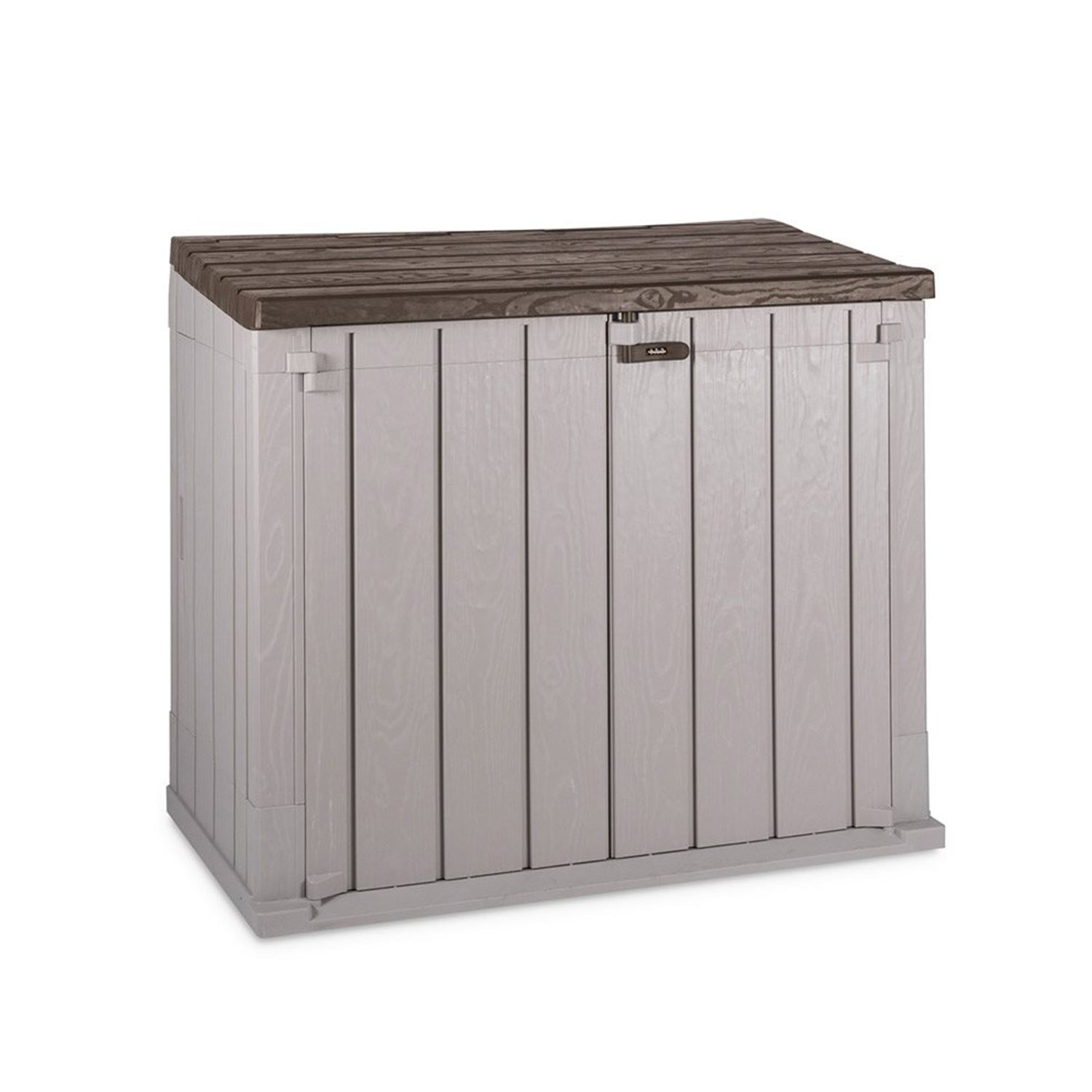 Toomax Stora Way All Weather Outdoor 4.25' x 2.5' Storage Shed, Taupe Gray/Brown - VMInnovations
