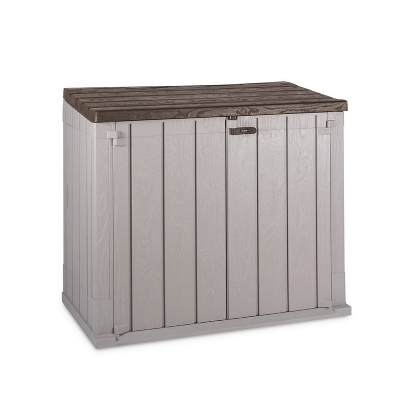 Toomax Stora Way All Weather Storage Shed Cabinet, Taupe Grey/Brown (Open Box)