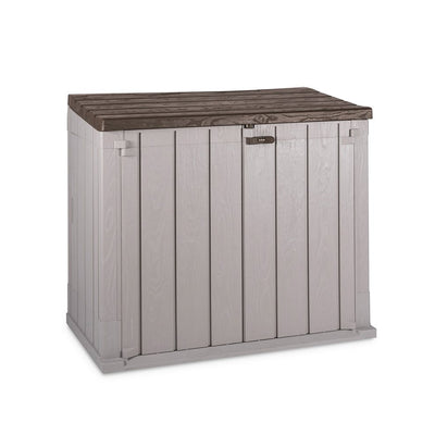 Toomax Stora Way All Weather Outdoor 4.25' x 2.5' Storage Shed, Taupe Gray/Brown