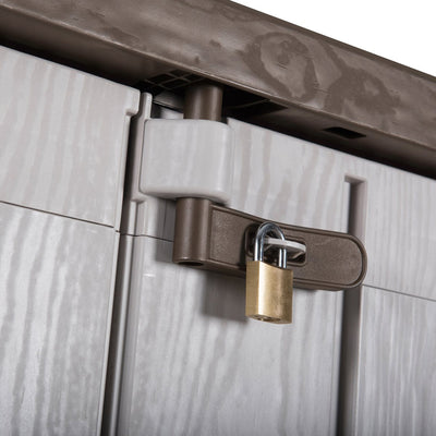 Toomax Stora Way All Weather Storage Shed Cabinet, Taupe Grey/Brown (For Parts) - VMInnovations